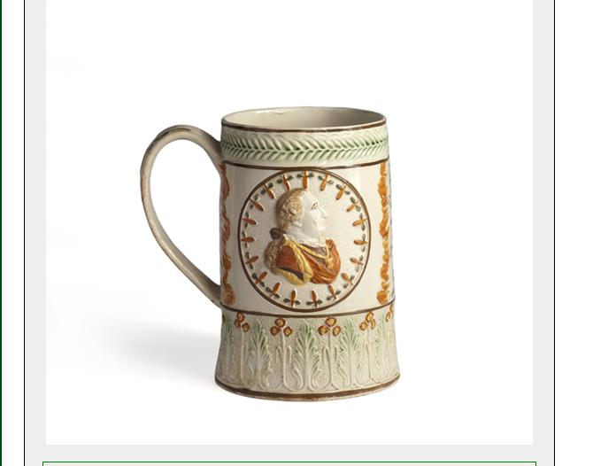 Appraisal: ENGLISH PEARLWARE 'LOUIS XVI AND MARIE ANTOINETTE' TANKARD CIRCA Relief-molded