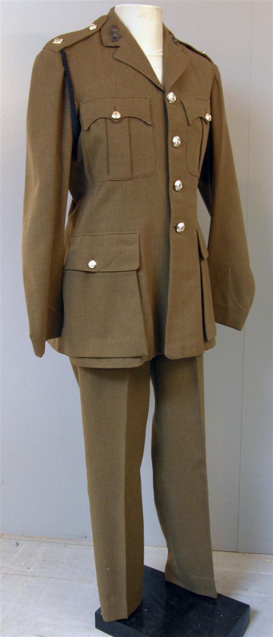 Appraisal: Royal Engineers military uniform jacket and trousers PROVENANCE Geoff Stanton