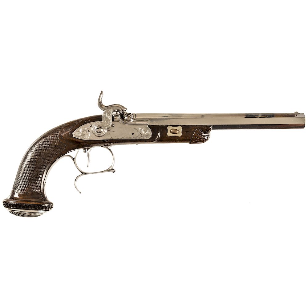 Appraisal: 's Belgian Percussion Dueling Target Pistol Guns 's Belgian Percussion