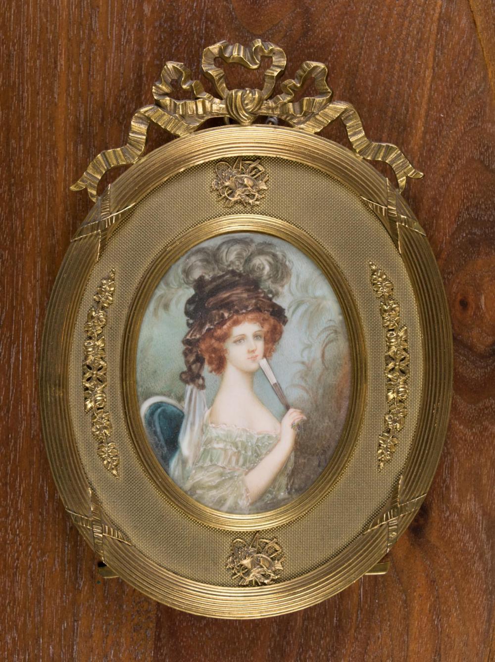 Appraisal: ATTRIBUTED TO JEAN BAPTISTE PIERRE DUPRE France born miniature oil