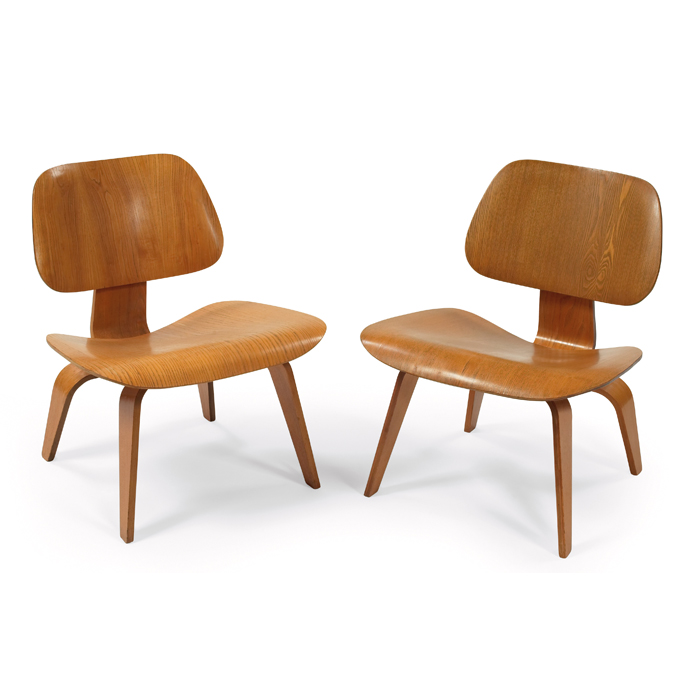 Appraisal: Charles Ray Eames LCWs pair by Herman Miller ash molded