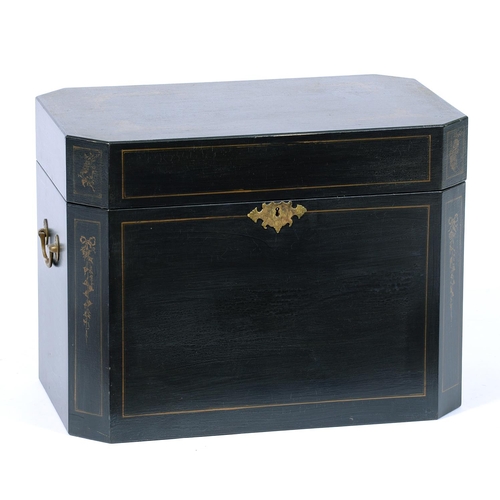 Appraisal: A chinoiserie Japanned wood chest in th c style of