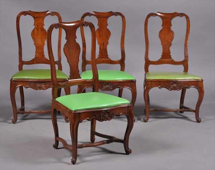 Appraisal: SET OF FOUR ITALIAN ROCOCO SIDE CHAIRS Each dipped top