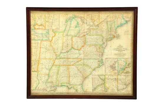 Appraisal: MITCHELL MAP OF THE UNITED STATES Mitchell's Traveller's Guide Through