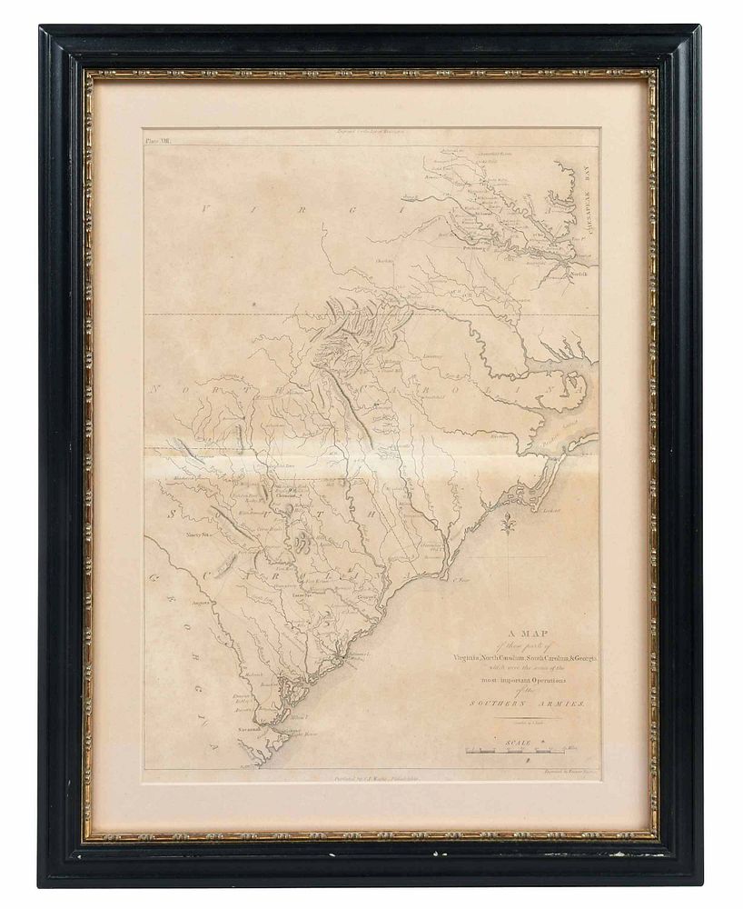 Appraisal: Marshall - Map of Operations of the Southern Armies John