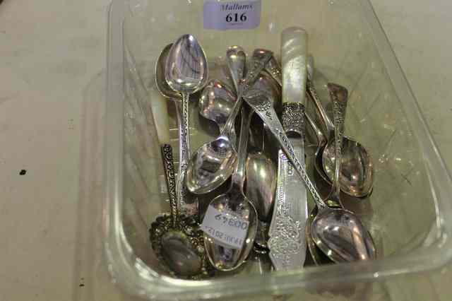 Appraisal: A SMALL COLLECTION OF VARIOUS TH CENTURY SILVER TEASPOONS with