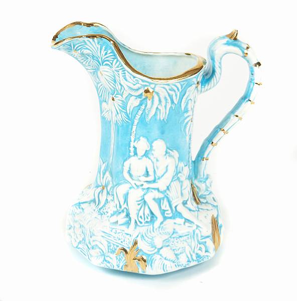 Appraisal: A reproduction Victorian-style pitcher used as set dressing in an