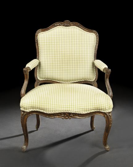 Appraisal: Louis XV Fruitwood Fauteuil third quarter th century by Jacques