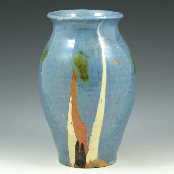 Appraisal: Anton Lang Oberammergau Vase Anton Lang hand-thrown vase with stylized