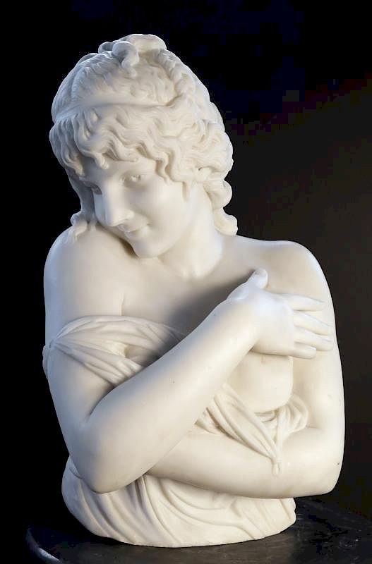 Appraisal: Pietro Bazzanti Italian Late th century A Carved Marble Bust