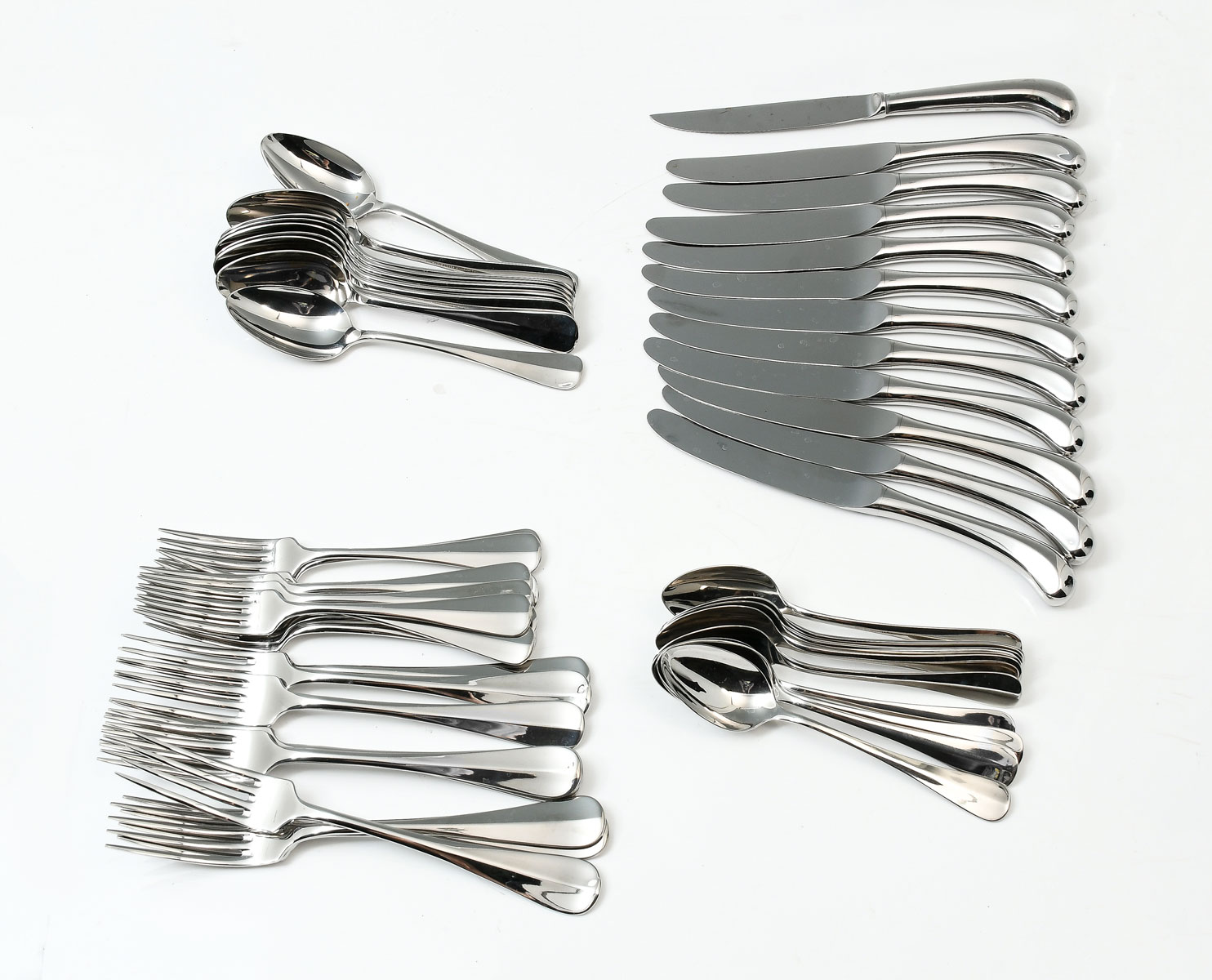 Appraisal: WMF CROMARGAN FLATWARE SET Comprising - Dinner knives - Dinner