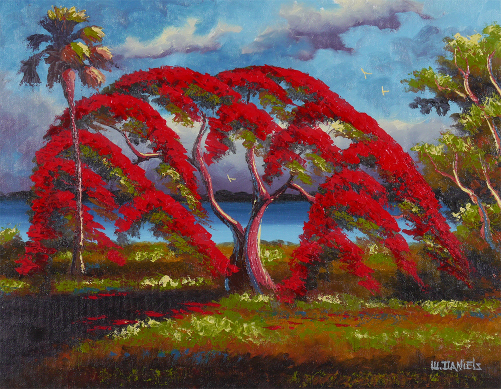 Appraisal: DANIELS Willie American th Century Florida Highwaymen Royal Poinciana at