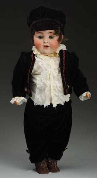 Appraisal: Cute German Bisque Character Doll Bisque shoulder head incised K