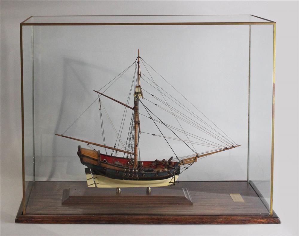 Appraisal: SHIP MODEL H M S DILIGENCE BRITISH REVENUE CUTTER CA