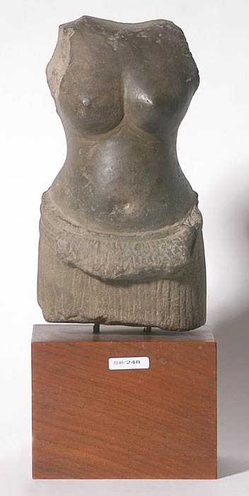 Appraisal: TORSO OF A GODDESS Khmer around the th century H