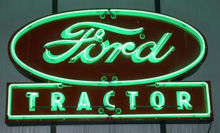 Appraisal: Neon Ford Tractor porcelain near mint condition working perfectly x