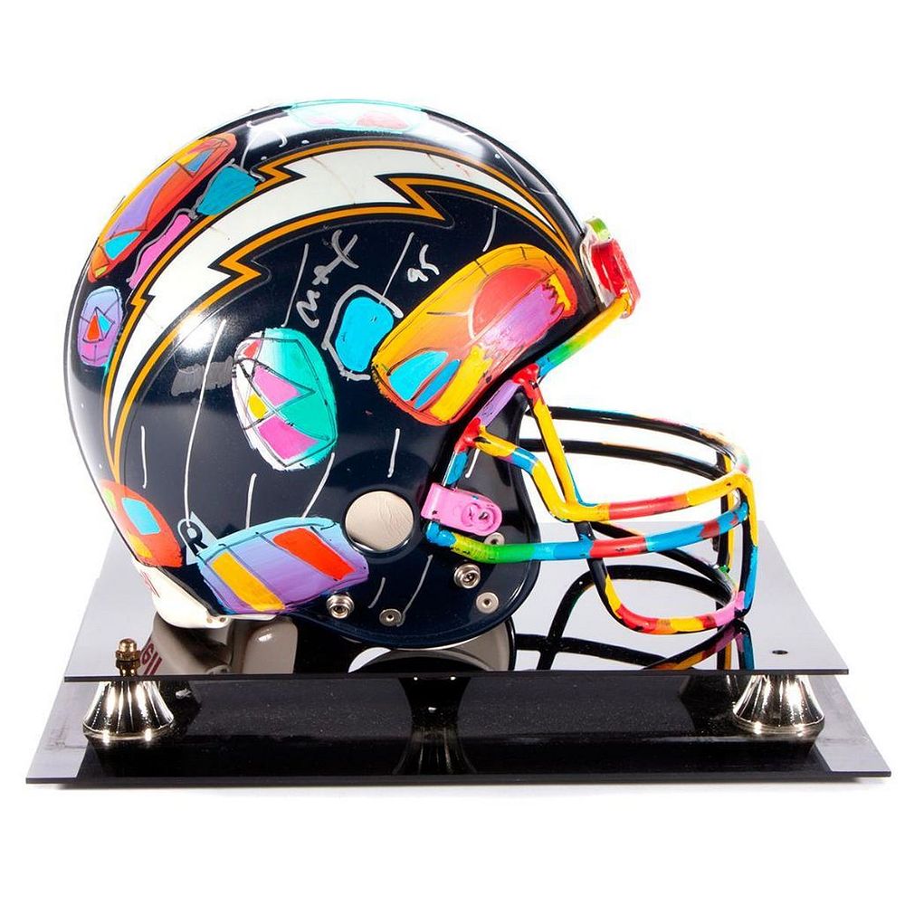 Appraisal: Peter Max Painted Football Helmet Peter Max Painted Football Helmet