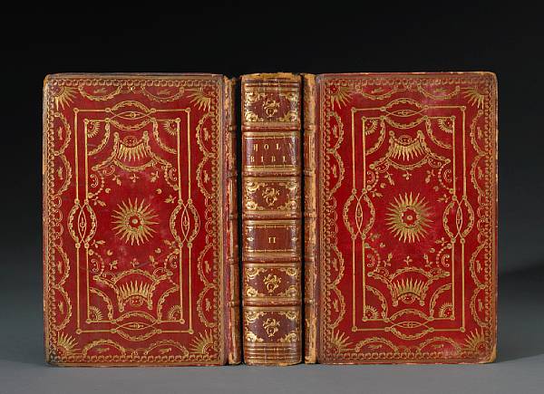 Appraisal: BINDING J R ABBEY'S BIBLE IN ELEGANT ENGLISH ROCOCO BINDING