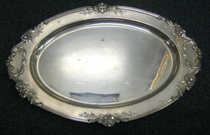 Appraisal: REED BARTON TAUNTON MA Sterling silver oval tray Francis I