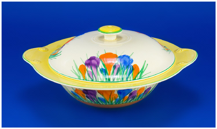 Appraisal: Clarice Cliff Tureen and Cover Crocus Pattern the Handled Bowl