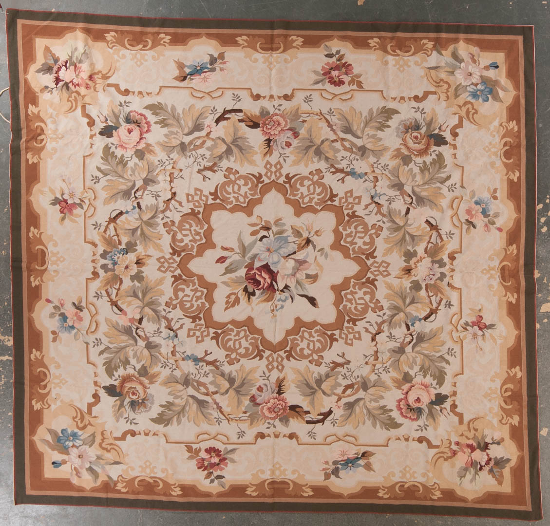 Appraisal: Needlepoint carpet approx x China modern Condition Needs to be