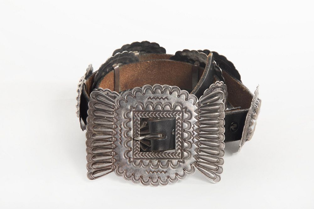 Appraisal: A Navajo Silver Concha Belt ca Navajo A Silver Concha