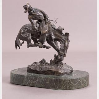 Appraisal: After Frederic Remington - Outlaw Bronze Signed Frederic Remington on