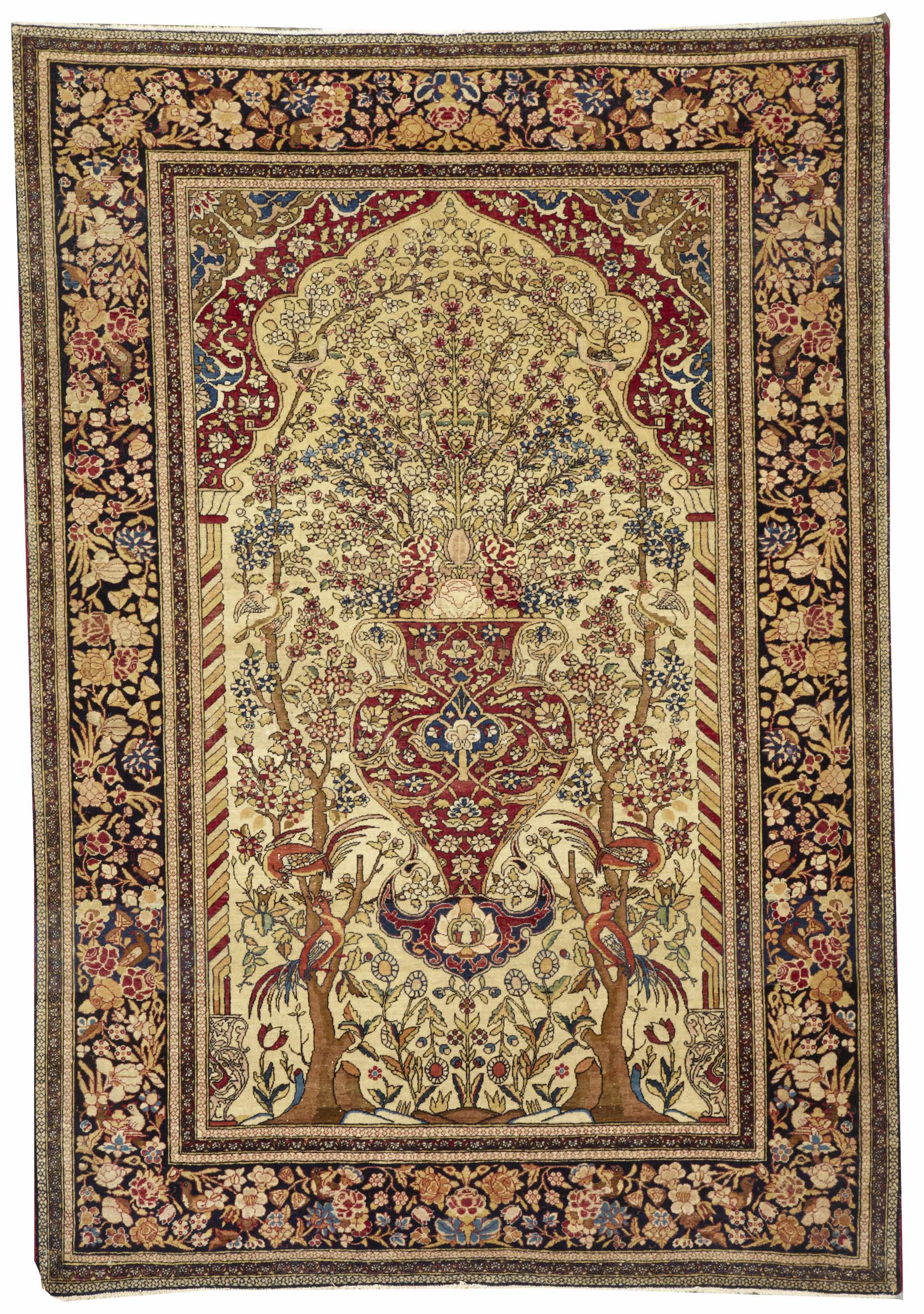 Appraisal: An Isphahan rug South Central Persiacirca size approximately ft in