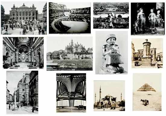 Appraisal: Art and Architectural cased and mounted photographic prints Alinari and