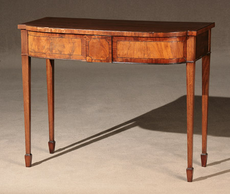 Appraisal: George III Ebonized Wood Inlaid Mahogany Side Table Circa The