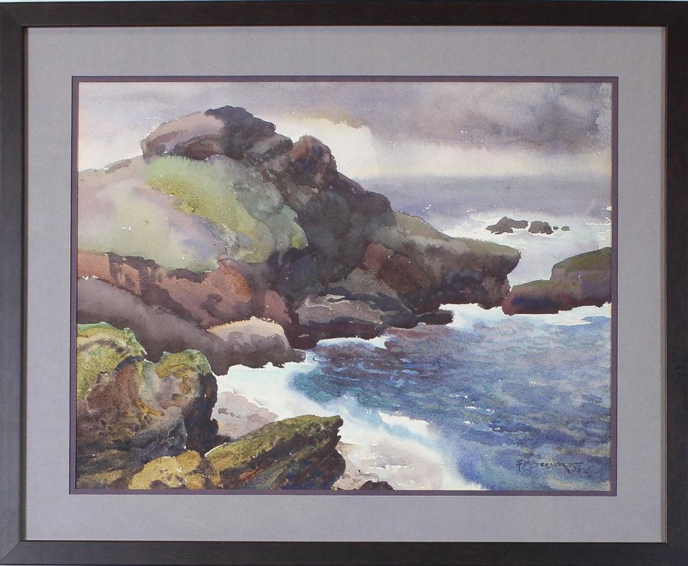 Appraisal: FRED M SERSEN California Oregon Czechoslovakia - watercolor on paper