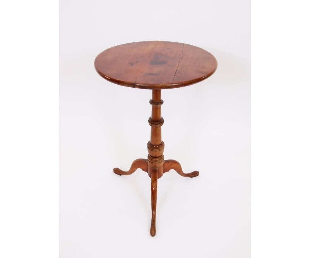 Appraisal: Queen Anne cherry candlestand th c h x dia Condition