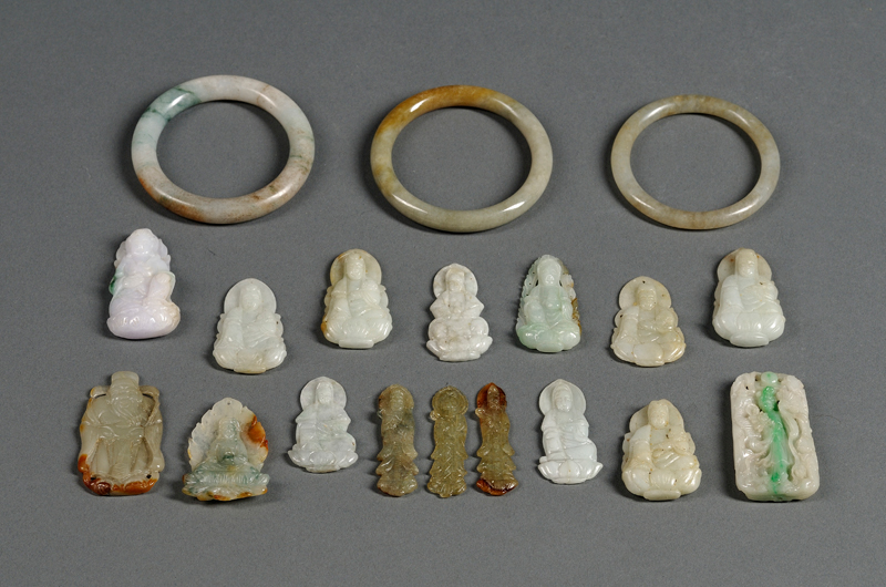 Appraisal: Nineteen Carved Jade Pendants and Other Items in various forms