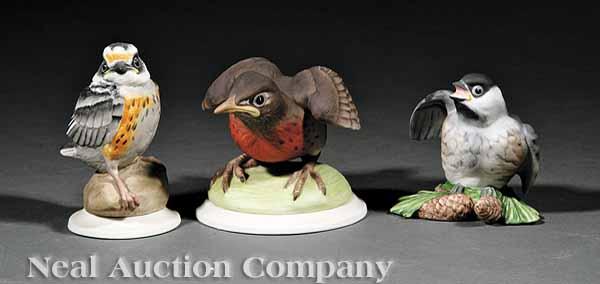 Appraisal: Three Boehm Porcelain Figures each stamped and signed comprising a