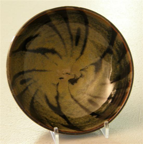 Appraisal: Charles Vyse Chelsea circular pottery bowl with marbled decoration incised