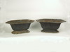 Appraisal: GARDEN URNS - Pair of th C cast iron low