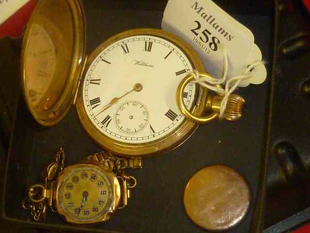 Appraisal: A CT GOLD LADIES WRISTWATCH a f together with a