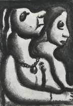 Appraisal: Georges Rouault French - Portrait of two women Illustration from