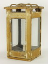 Appraisal: CANDLE LANTERN - th C pine box candle lantern four