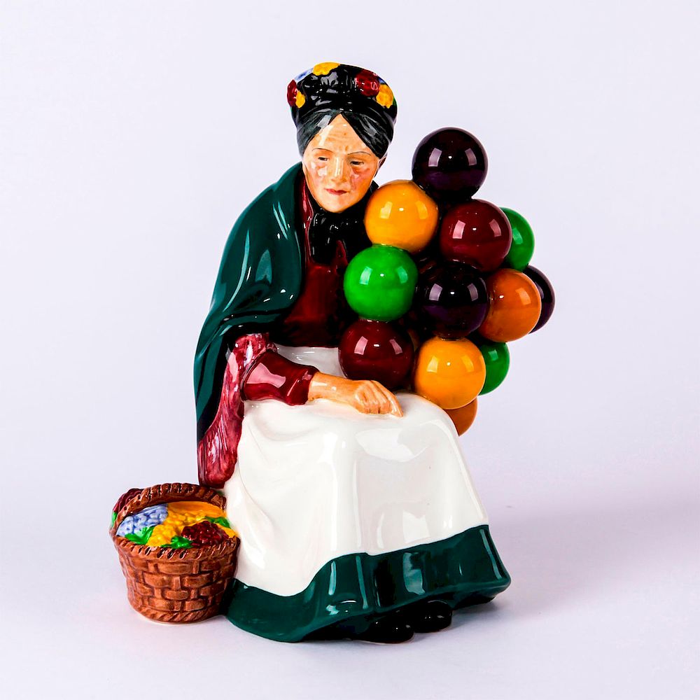 Appraisal: ROYAL DOULTON FIGURINE OLD BALLOON SELLER HN Woman with multicolored