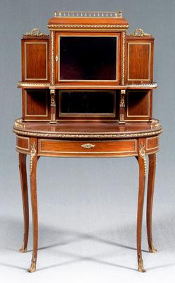 Appraisal: French ormolu-mounted lady's desk mahogany with fine figured mahogany veneers