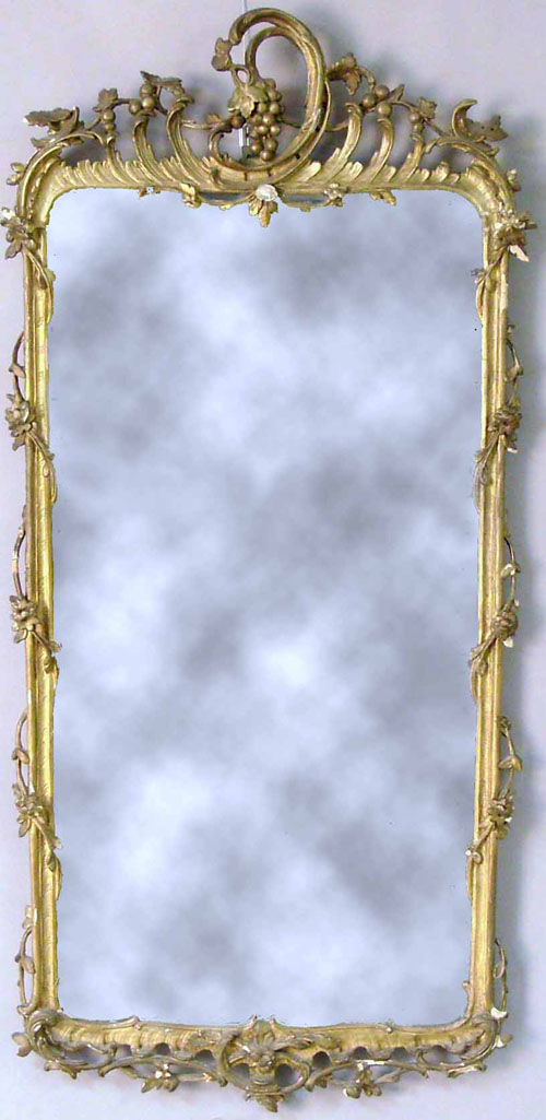 Appraisal: Giltwood mirror th c h