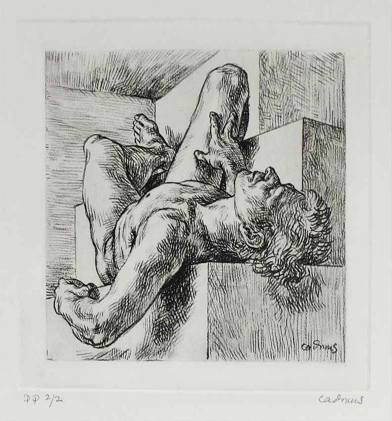 Appraisal: CADMUS Paul American - ''Nude Young Man on Steps'' Printer's