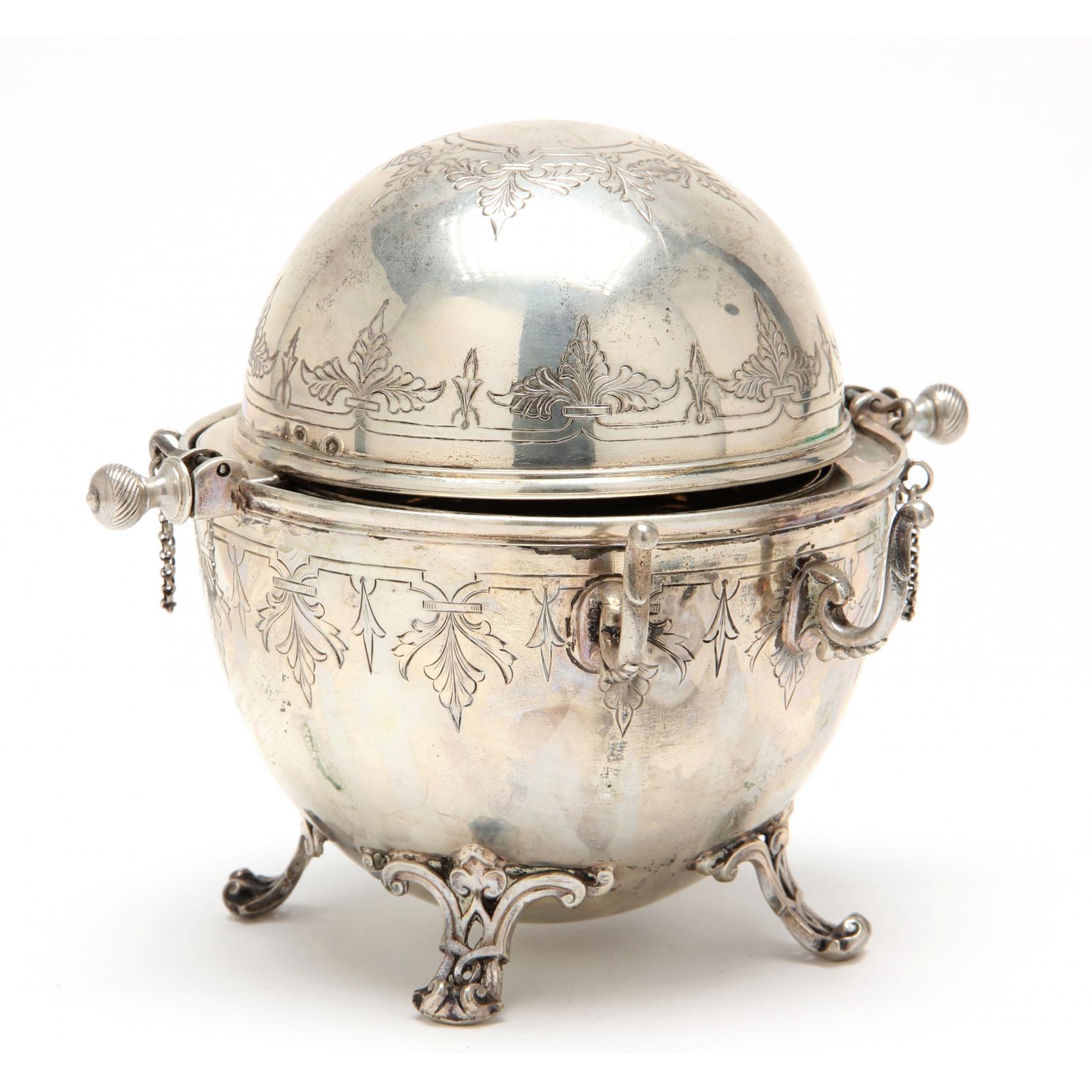 Appraisal: Austrian Silver Butter Dish silver circa - hallmarks domed cover