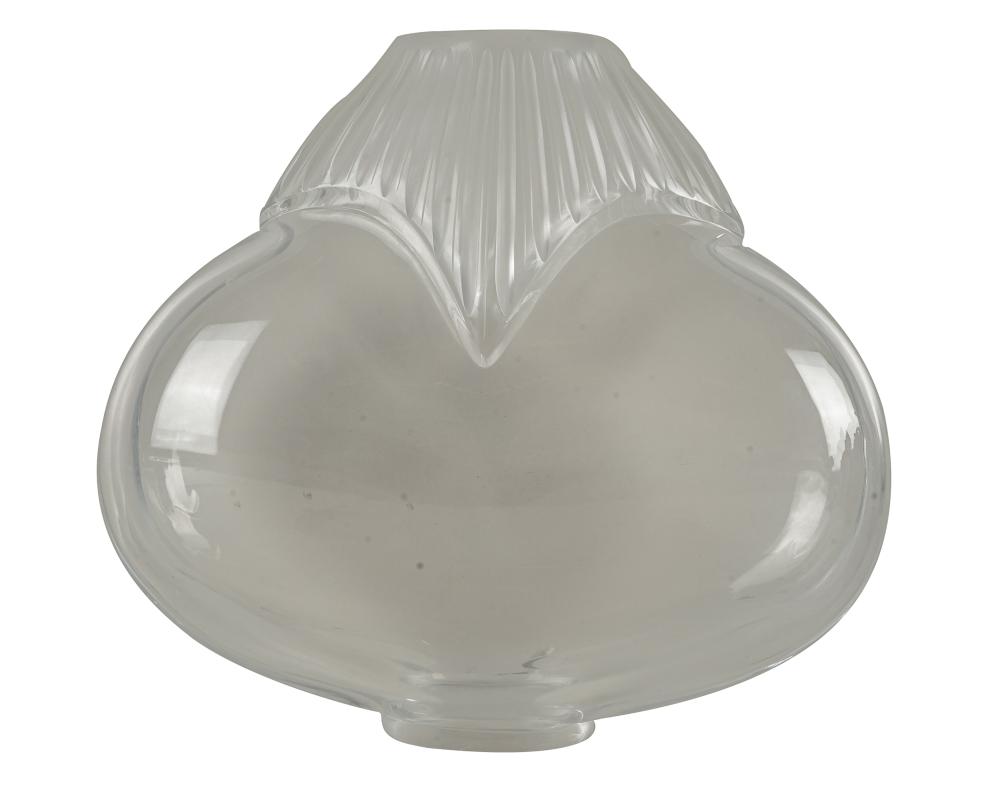 Appraisal: LALIQUE CLEAR FROSTED GLASS VASEsigned Lalique France inches wide inches