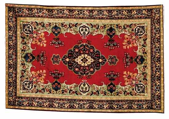 Appraisal: Persian Tabriz carpet ' '' x ' '' Back Inquiry