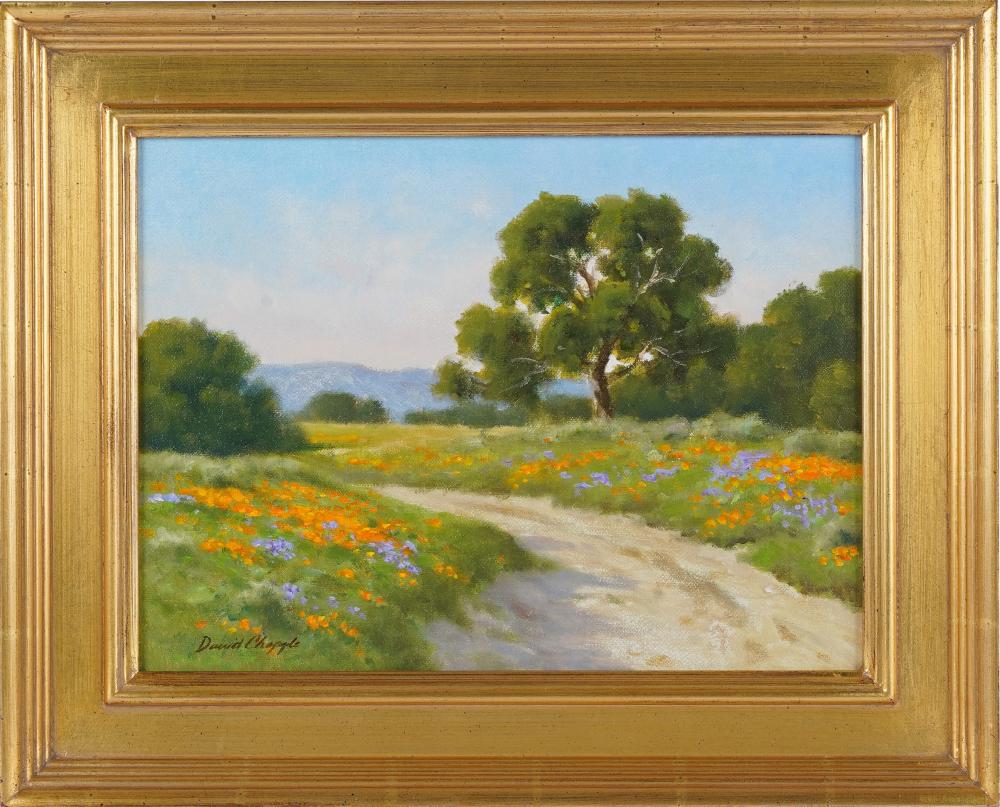 Appraisal: DAVID CHAPPLE B THE ROAD HOME oil on board signed