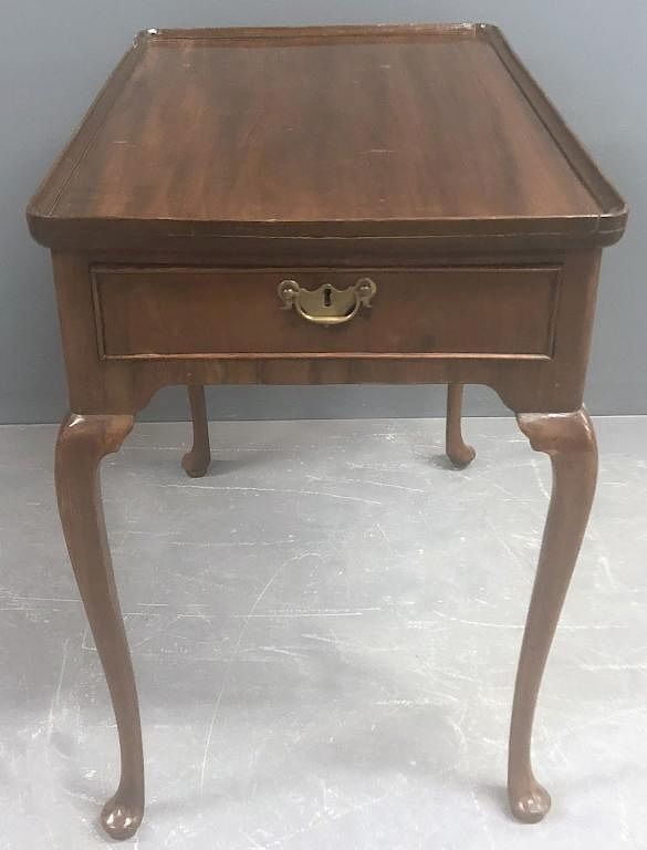 Appraisal: English Queen Anne Mahogany Tea Table English Queen Anne mahogany