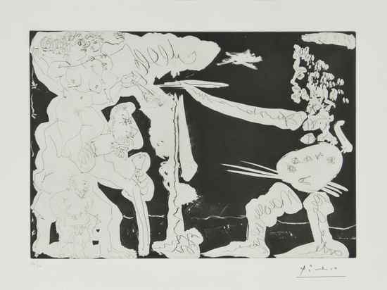 Appraisal: Pablo Picasso - Untitled b IV etching with aquatint and