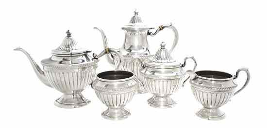 Appraisal: An American Sterling Silver Tea and Coffee Service comprising a